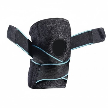 AOLIKES 奧力克斯 矽膠彈簧護膝 OK布 SBR吸汗布  腿圍30~50cm  1個  藍色