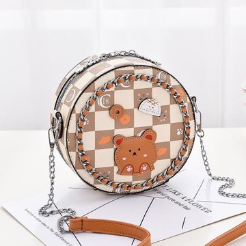 小包包女2025新款ins韓版時尚小圓包百搭休閑單肩斜挎鏈條包