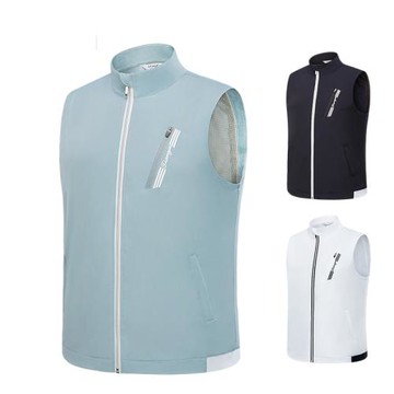 新款高爾夫球服男馬甲背心春秋款輕便透氣舒適立領運動休閑上衣