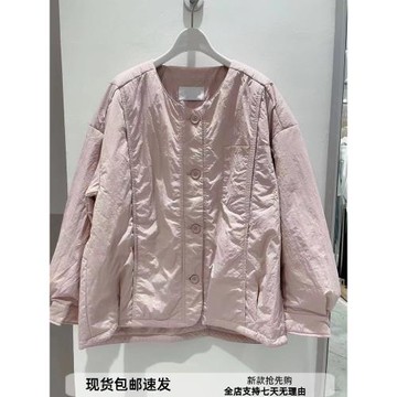MM商場同款2025冬季新時尚減齡圓領寬松修身棉服外套女4EC480616X