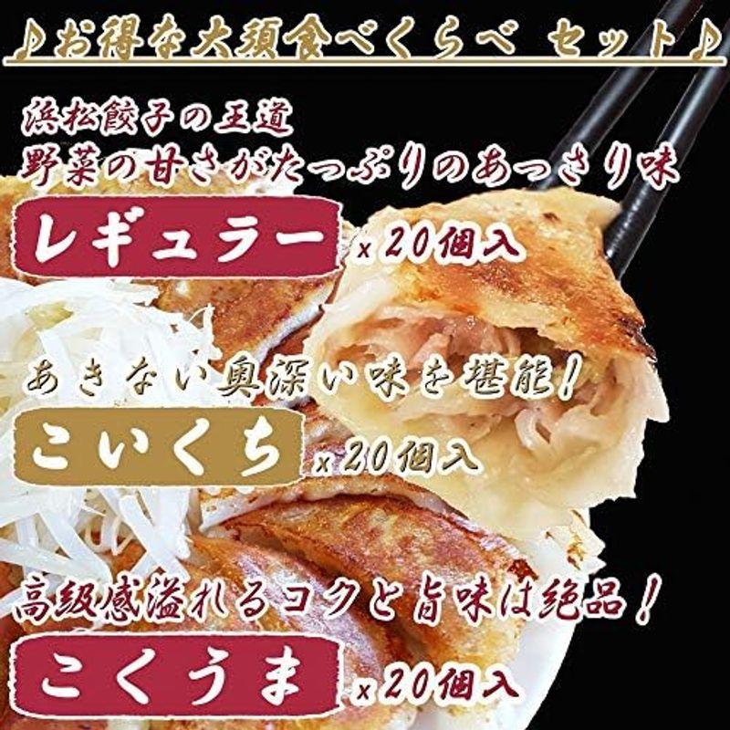 浜松餃子 大須のぎょうざ 3味バラエティーセット 全60個入 ［ レギュラー味 vs こいくち味 vs こくうま味（各20個入）］