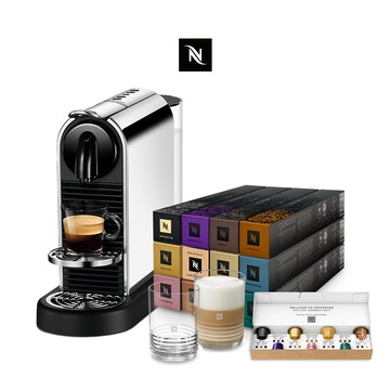 【Nespresso】膠囊咖啡機CitiZ Platinum & 品味經典120顆/贈品牌禮+ASH收納包