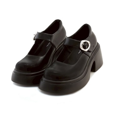 D+AF 夢幻舞台．輕量加厚底銀釦瑪莉珍鞋