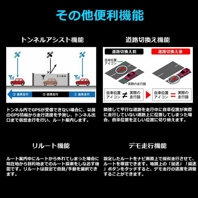 カーナビ ポータブルナビ フルセグ 7インチ 地デジ 最新ゼンリン地図