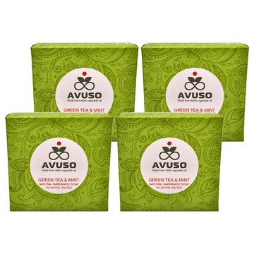 AVUSO 行道者 綠茶薄荷薈手工皂  125g  4個