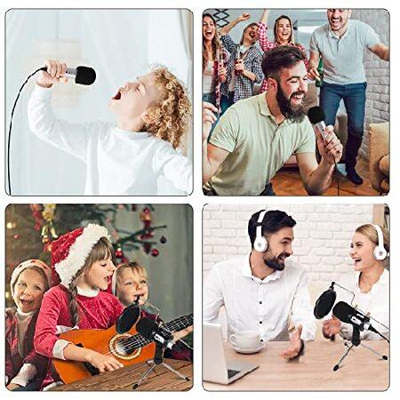 MSIZOY Condenser Microphone 3.5mm,Plug and Play Podcast Recording Microphone Computer PC Mic with Stand for Phones Mac Laptop Desktop Windows for Sing