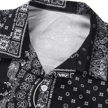 Men Resort Botanical Print Casual Beach Shirt男度假沙灘襯衫