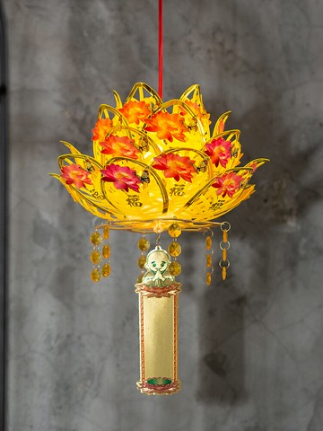 蓮花燈寺廟荷花燈吊燈佛前燈長明燈觀音菩薩荷花燈供佛寺廟蓮花燈 雙11全館免運