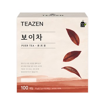 TEAZEN 普洱茶套裝 茶包  0.7g  100包  1盒