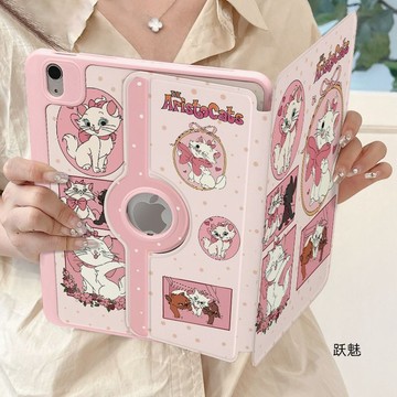 臺灣-出貨🔥ipad11代保護殻9代瑪麗貓pro11書本亞克力air7/6帶筆槽10代旋轉殻