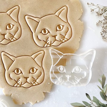 英國短毛貓餅乾壓模