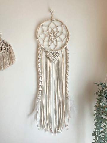 Macrame 手工編織波希米亞竹圈捕夢網 Dream catcher