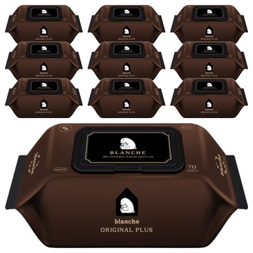 blanche Original Plus 嬰兒用濕紙巾 掀蓋式  70張  10包  75g