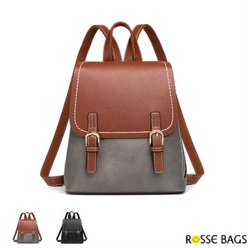 【Rosse Bags】精緻復古休閒郵差後背包(現+預  黑色／棕色)-慈濟共善