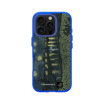 iPhone 16 Pro Clear 激光藍 - Van Gogh Museum - RHINOSHIELD 二創 - 隆河上的星夜