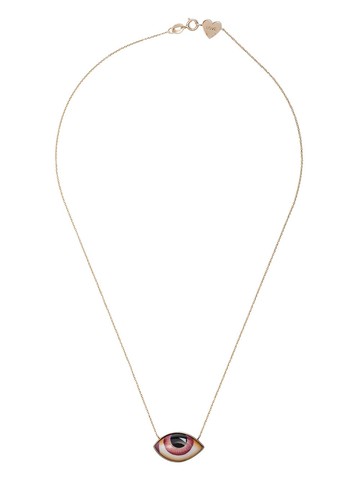 Lito - x Racil 14kt yellow gold Grand Rose eye necklace - women - Enamel/14kt Yellow Gold - One Size