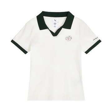 Puma 短袖Polo衫 女裝 MSC系列 Melinda同款 亞規 乳白 63898487