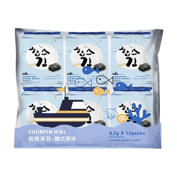 chun pin 雋品 岩燒海苔 原味 12包  38.4g  1袋