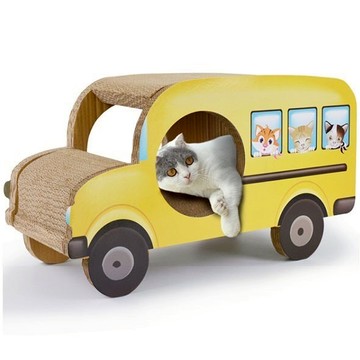 【台灣現貨 免運】大巴士 大尺寸 貓抓屋 貓抓板 貓抓窩 貓用品 瓦楞紙 磨爪 貓玩具