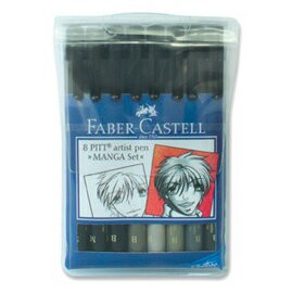 【FABER-CASTELL】輝柏 藝術家專用PITT藝術筆漫畫系8色 #167107【APP滿額下單4%點數(單一帳號最高1500點)】5/31止