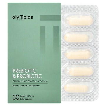 Olympian Labs, 完全益生元和益生菌，30 粒素食膠囊