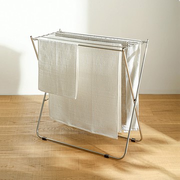 日本 霜山 304不鏽鋼摺疊式枕頭/毛巾/浴巾晾曬架