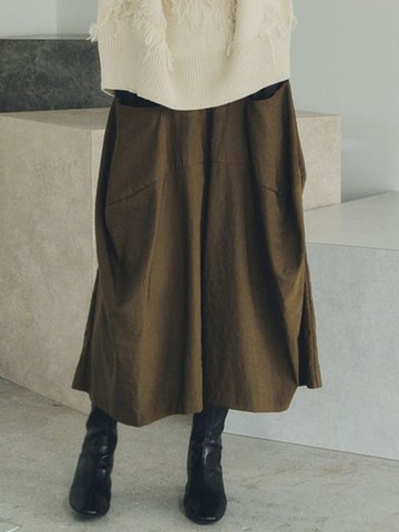 工裝風口袋設計繭型休閒寬褲(07001159300) - YECCA VECCA