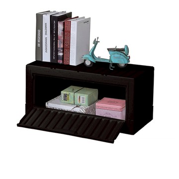 【真心良品】SHUTER 樹德 雪爾貨櫃屋側開組裝收納箱1入組-黑色