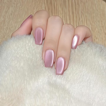 💗秋冬新品💗純手工穿戴甲ins絲絨貓眼顯白氣質秋冬溫柔短款美甲貼片新款簡約
