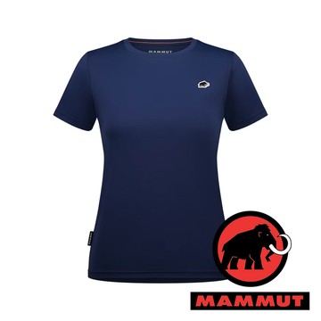 【MAMMUT 長毛象】Mammut女圓領排汗短袖T恤『海洋藍PRT1』1017-05090 戶外 露營 登山 健行 休閒 時尚 旅遊 排汗 短袖 上衣 T恤