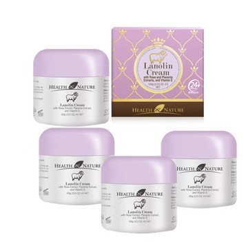澳洲 HEALTH NATURE 玫瑰美肌綿羊霜含玫瑰胎盤素維他命E(4入組 100g/罐)