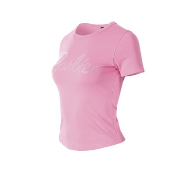 【HDEX】Barbie 聯名系列閃亮短袖上衣_粉色