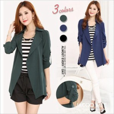 トレンチコート レディース スプリングコート シンプル ミディアムコート ライトアウター 薄手 レディースアウター Olコート ミドル丈 通販 Lineポイント最大get Lineショッピング