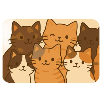 Monster 瑪思特 北歐動物系列 軟式珪藻土吸水地墊  60 x 40 x 0.5cm  喵星小隊