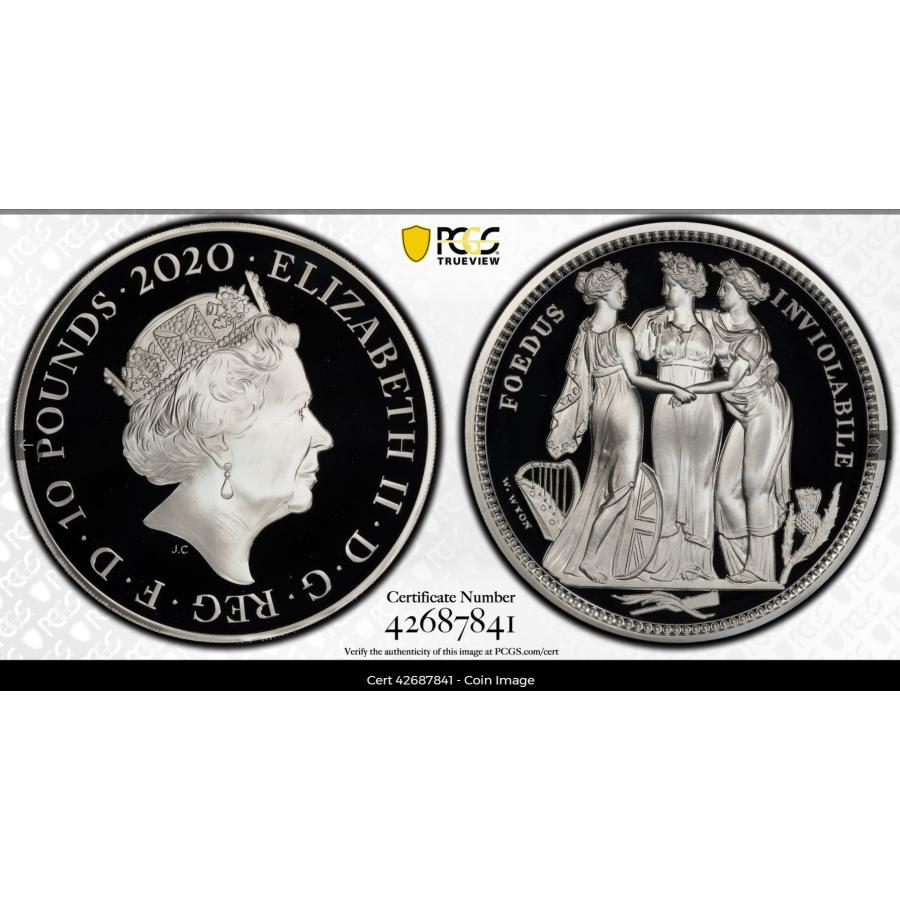 27 2020年 Three Graces oz Britain silver イギリス 銀貨 PCGS PR69 DCAM スリーグレイセス ５オンス