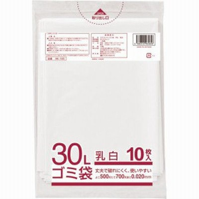 クラフトマン 業務用乳白半透明 メタロセン配合厚手ゴミ袋 30L 1パック(10枚)