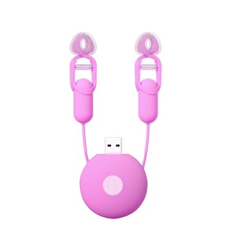 GALAKU｜覓桃 變頻前戲調情｜震動乳夾 粉色