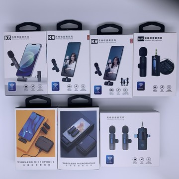 K8K9k35領夾麥 一拖二無線麥克風手機直播錄音收音智能降噪麥克風【宜家良品百貨】