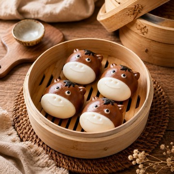 【良品開飯】動物造型包子多口味 5盒/8盒｜ 蘋果牛奶/蜜蜂地瓜/小馬紅豆/小鴨芝麻/企鵝綠豆/水豚芋泥 冷凍 團購