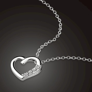 韓版ins簡約冷淡風S925純銀項鏈少女氣質百搭愛心形吊墜鎖骨頸鏈