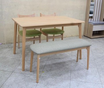 歐風別館貝里斯洗白色山毛櫸全實木餐桌基隆至台中免運費