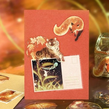 🌙【YXJ】星辰魔法貼紙 土星｜🇯🇵日本空運｜BGM｜貼紙 插畫 手帳 裝飾  夜影小居