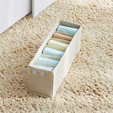 Fits 布質分格收納盒(6格)-面寬9cm-3入 單一規格