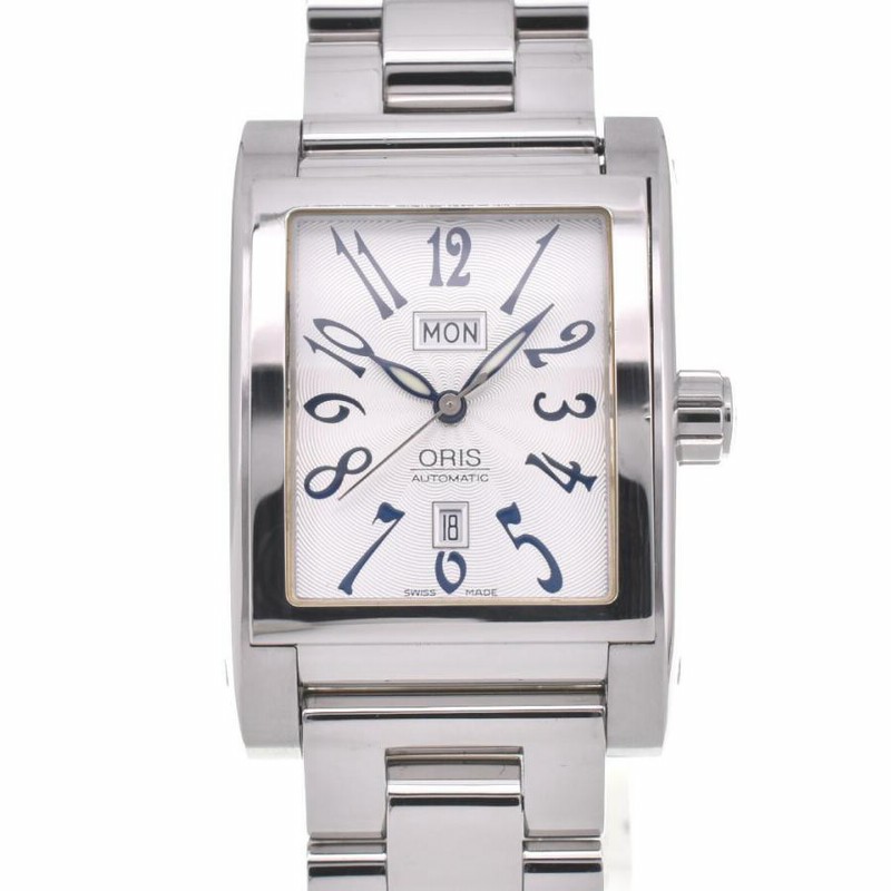 ☆良品【ORIS】オリス マイルス デイデイト レクタンギュラー 585-7525 