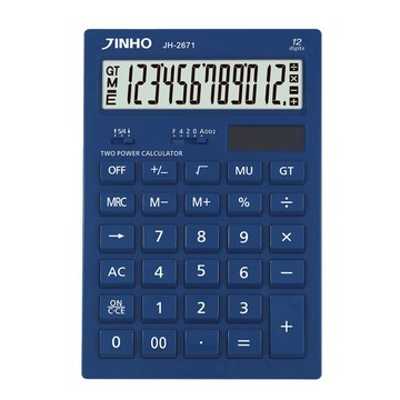 JINHO 京禾 JH-2671 12位元大型LCD數字顯示計算機  藍色  1個