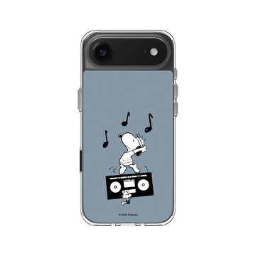 iPhone Air Clear Case（相機按鈕） 透明 - 史努比 Snoopy - 隨音樂搖擺吧！