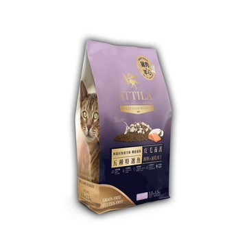 ATTILA 機能凍乾貓糧 五種特選魚 皮毛養護1.5kg(全齡貓/貓飼料/無穀貓飼料)