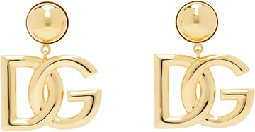 Dolce & Gabbana 金色 DG Logo 夹扣耳坠