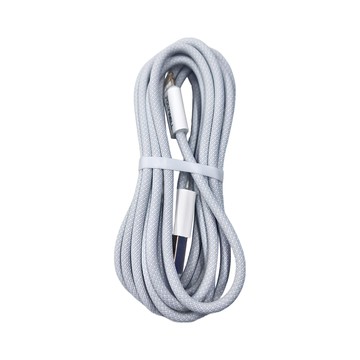 POLYWELL 寶利威爾 USB To Lightning PD編織快充線 3A PW15-W45-M904  灰白色  1條