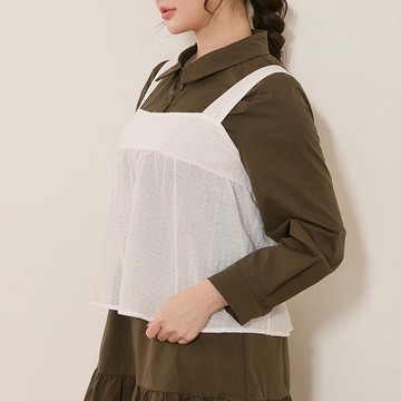 前後兩穿甜美綁帶外搭背心